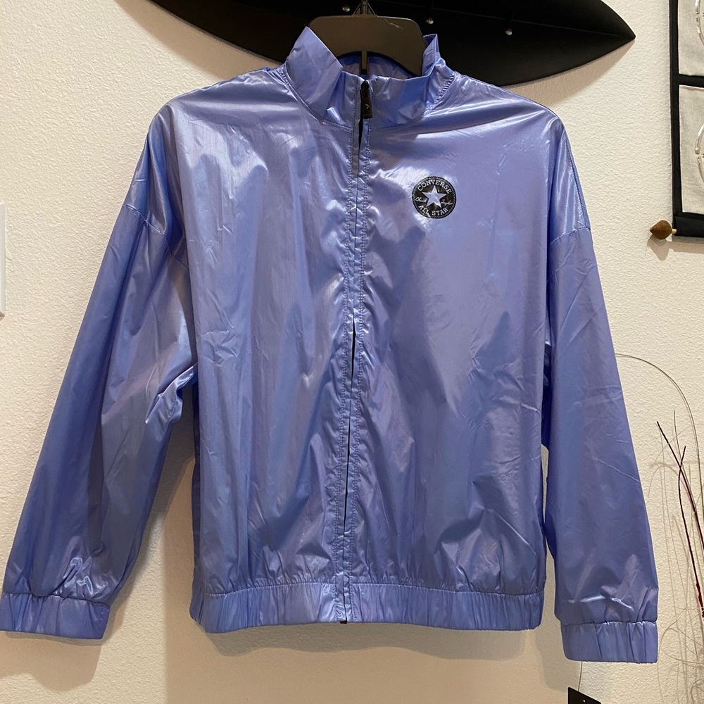 Converse Big Girls Periwinkle Full Zip Rain Jacket - XL